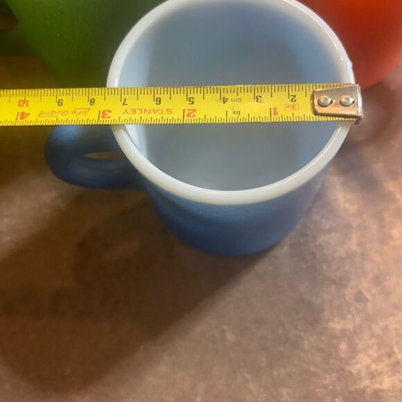 VTG Hazel Atlas "Orange Peel" milk glass coffee mugs - Picture 5 of 5